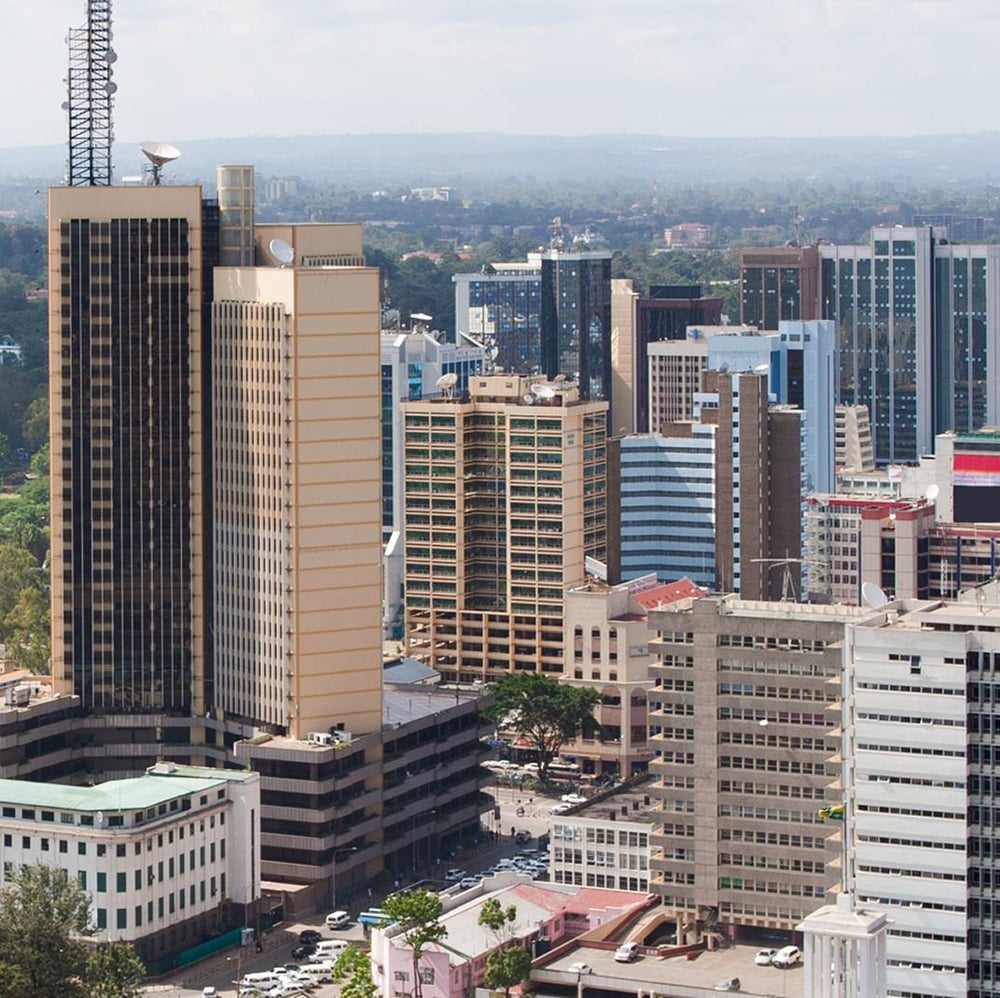 skyscrapers in city