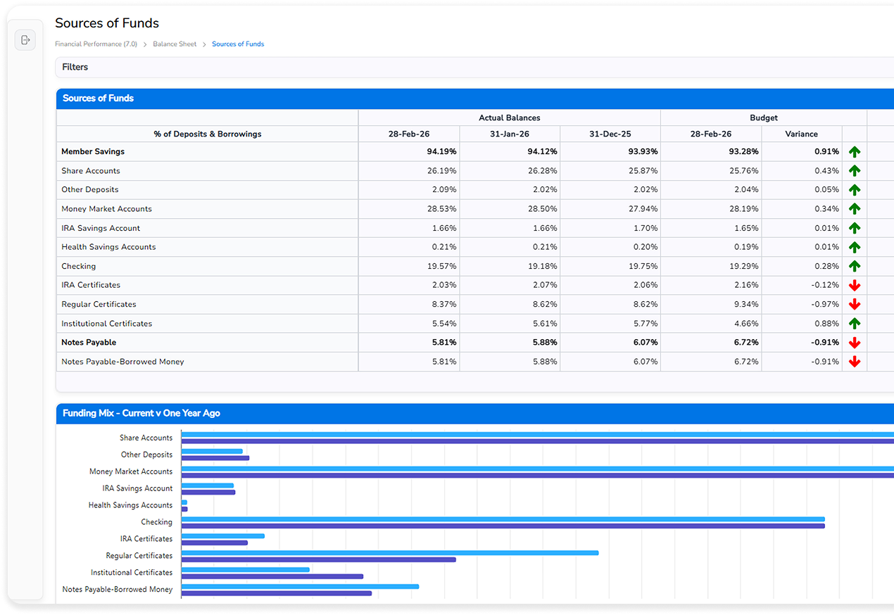 Asset and Liability reporting screenshot
